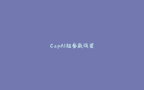 CapAI超参数设置